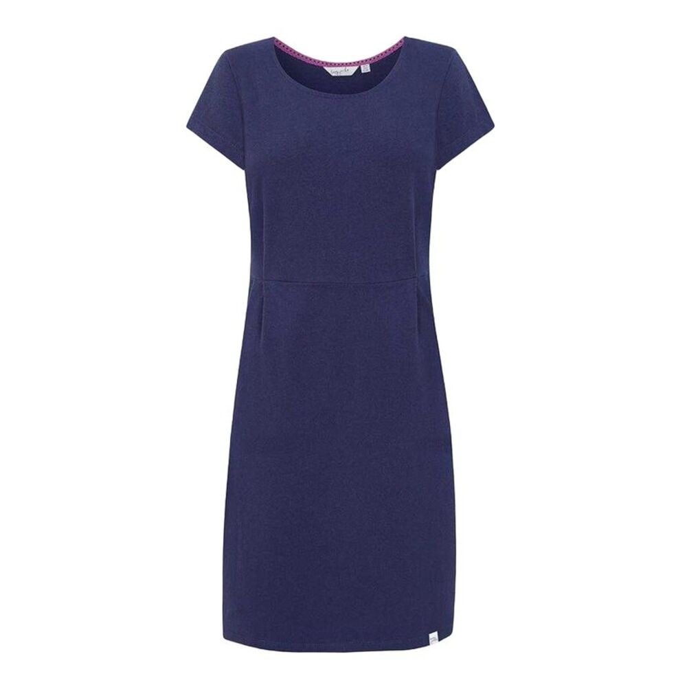 Lazy Jacks Womens/Ladies Plain Capped Sleeved Dress / Twilight
